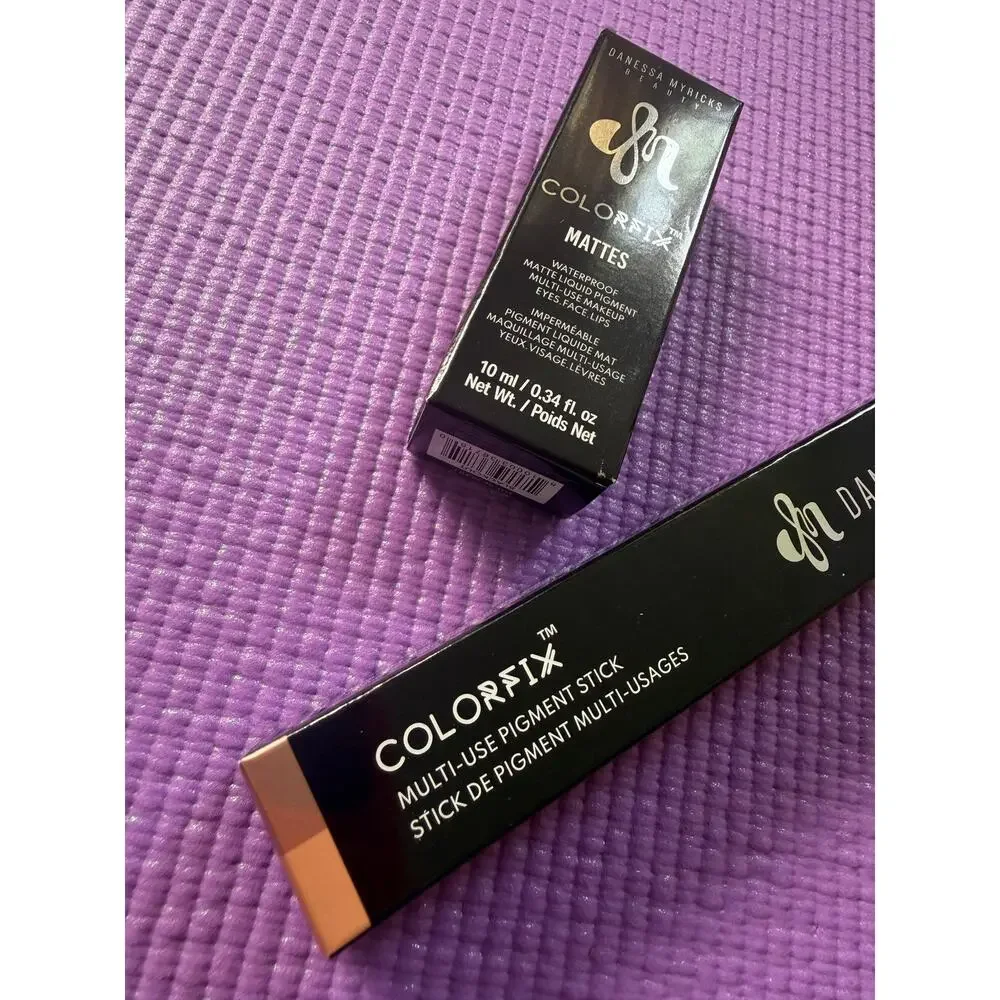 2 DANESSA MYRICKS BEAUTY COLORFIX MULTI-USE PIGMENT STICK 05 & Mattes Blackout